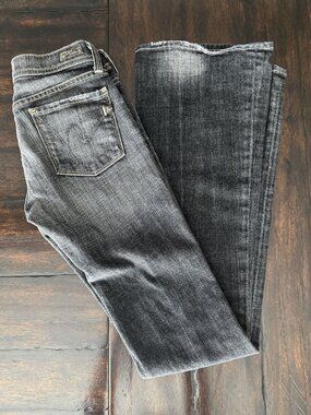 Citizens Of Humanity Women's Boot Cut Jeans in Washed Black/Grey